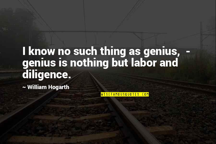 Hogswatch Quotes By William Hogarth: I know no such thing as genius, -