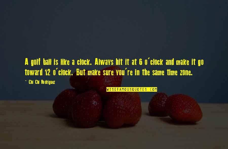 Hoguera Brujas Quotes By Chi Chi Rodriguez: A golf ball is like a clock. Always Hoguera Brujas Quotes By Chi Chi Rodriguez: A golf ball is like a clock. Always