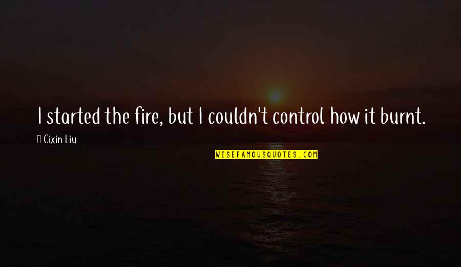 Hohenheim Of Light Quotes By Cixin Liu: I started the fire, but I couldn't control