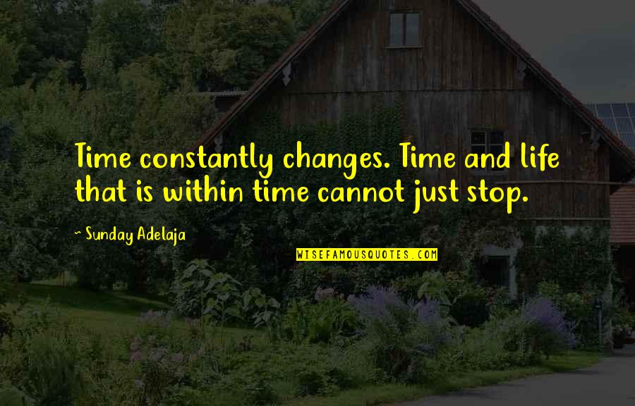 Hoinke Quotes By Sunday Adelaja: Time constantly changes. Time and life that is
