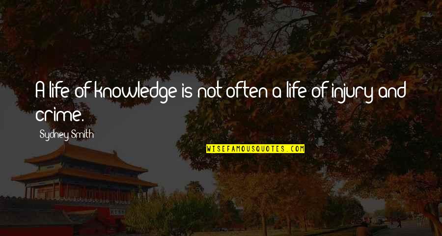 Hokimpo Quotes By Sydney Smith: A life of knowledge is not often a