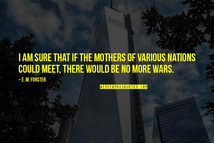 Holbrooks Stanfield Quotes By E. M. Forster: I am sure that if the mothers of