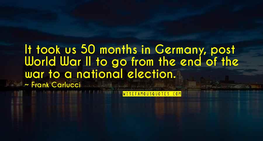 Hold On Girl Quotes By Frank Carlucci: It took us 50 months in Germany, post Hold On Girl Quotes By Frank Carlucci: It took us 50 months in Germany, post