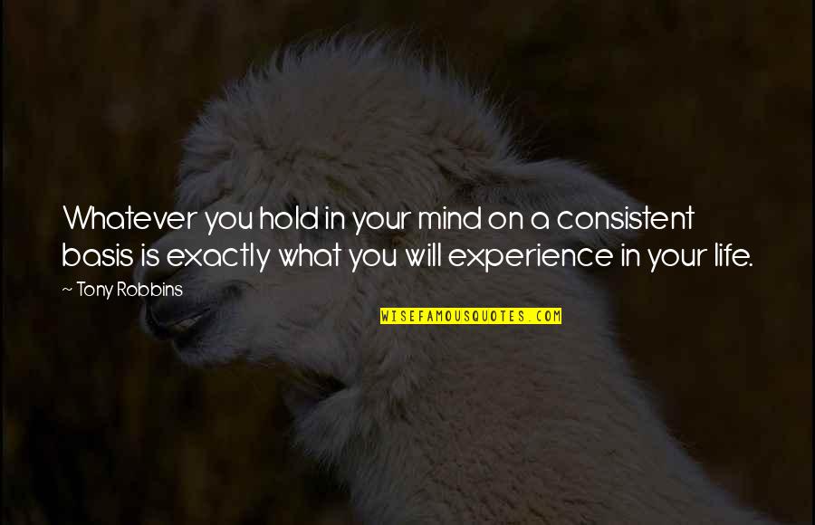 Hold On Quotes By Tony Robbins: Whatever you hold in your mind on a