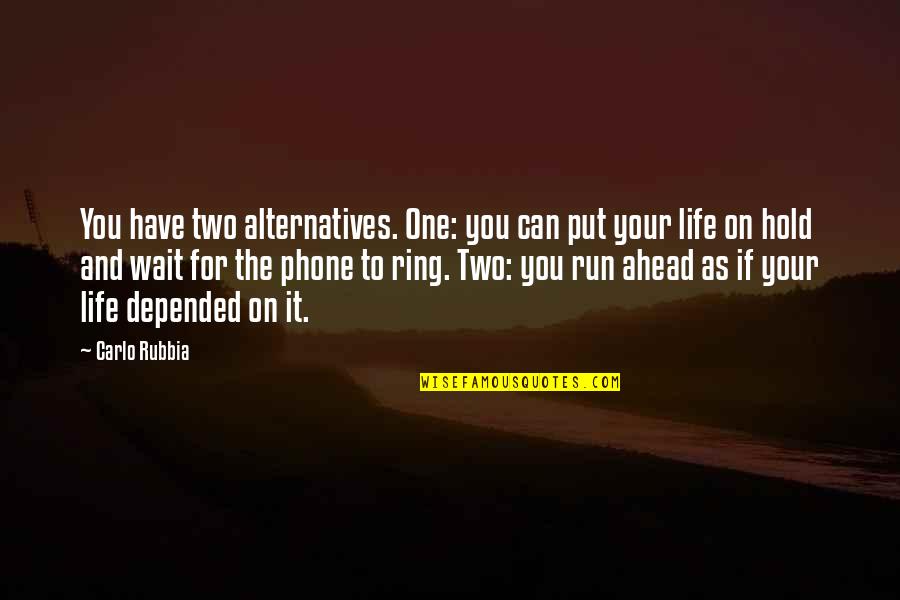 Hold On To Life Quotes By Carlo Rubbia: You have two alternatives. One: you can put
