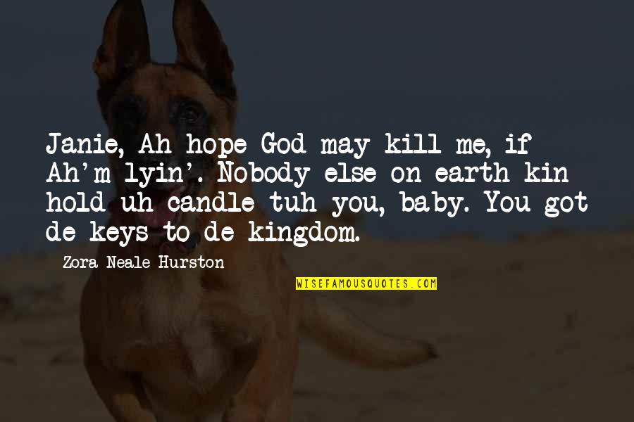 Hold Onto Hope Quotes By Zora Neale Hurston: Janie, Ah hope God may kill me, if