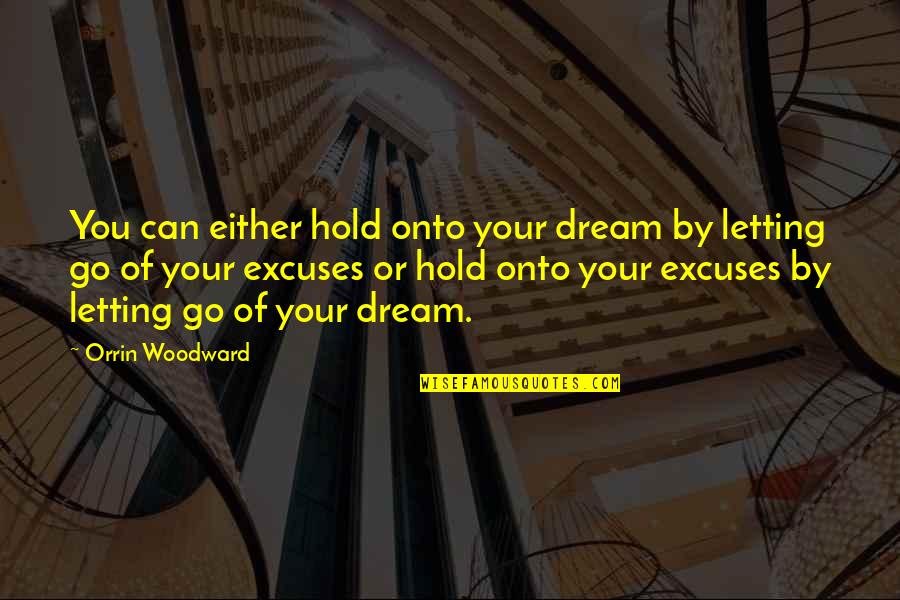 Hold Onto Your Dreams Quotes By Orrin Woodward: You can either hold onto your dream by