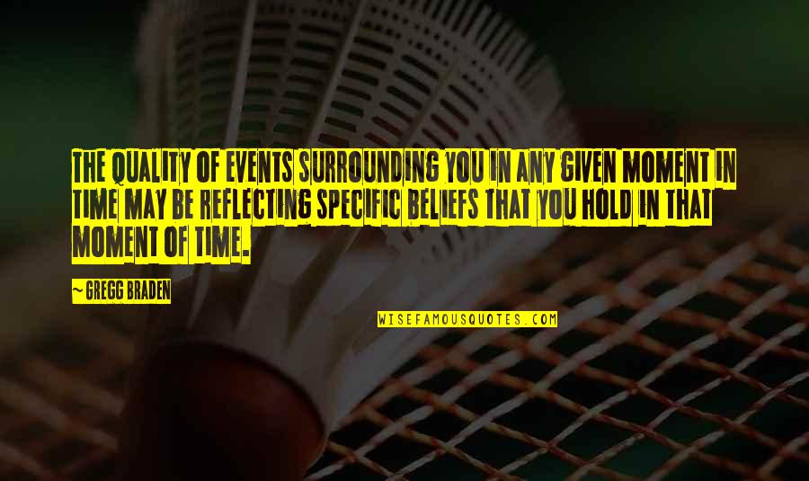 Hold The Moment Quotes By Gregg Braden: The quality of events surrounding you in any Hold The Moment Quotes By Gregg Braden: The quality of events surrounding you in any