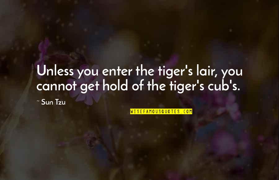 Hold The Sun Quotes By Sun Tzu: Unless you enter the tiger's lair, you cannot