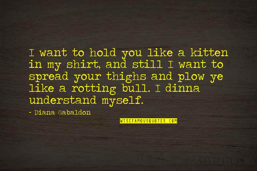 Hold Your Quotes By Diana Gabaldon: I want to hold you like a kitten