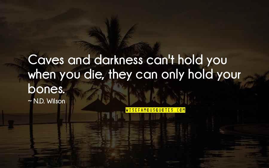 Hold Your Quotes By N.D. Wilson: Caves and darkness can't hold you when you