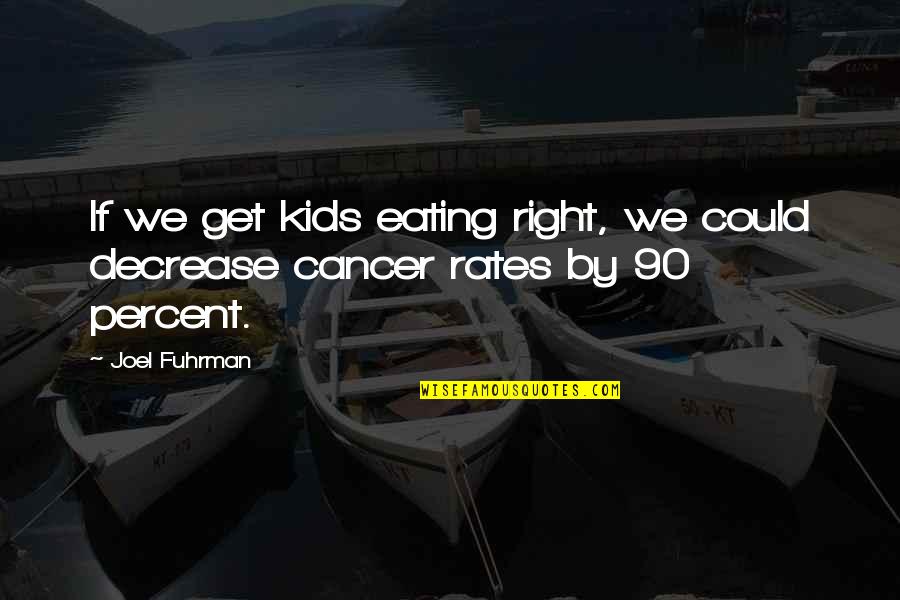 Holden Caulfield Growing Up Quotes By Joel Fuhrman: If we get kids eating right, we could