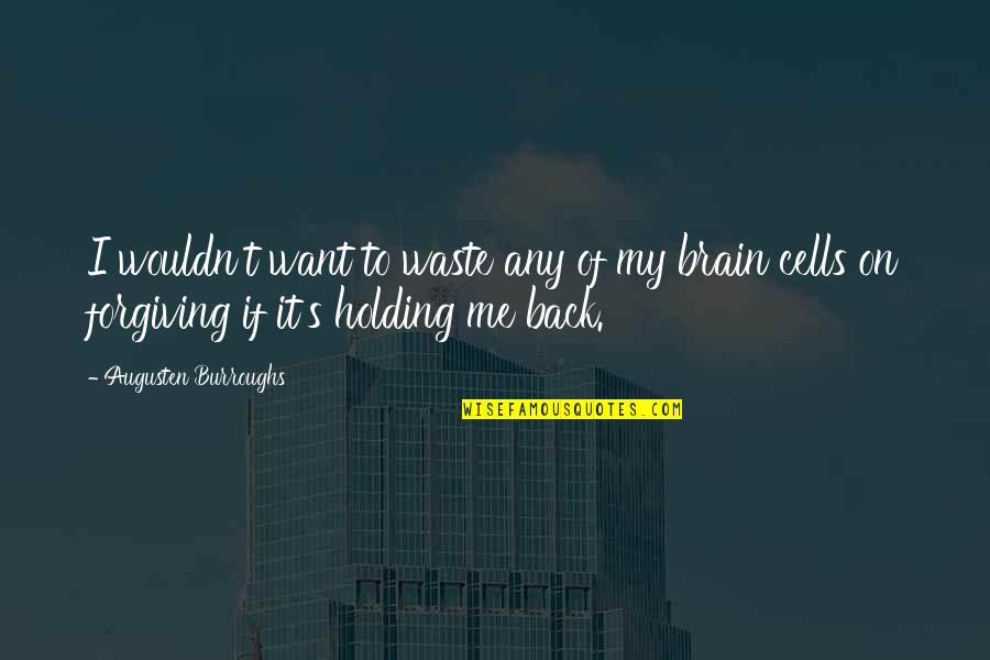 Holding Back Quotes By Augusten Burroughs: I wouldn't want to waste any of my