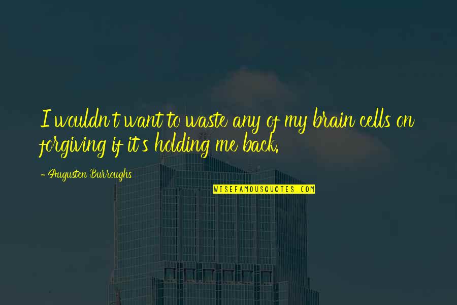 Holding On Quotes By Augusten Burroughs: I wouldn't want to waste any of my