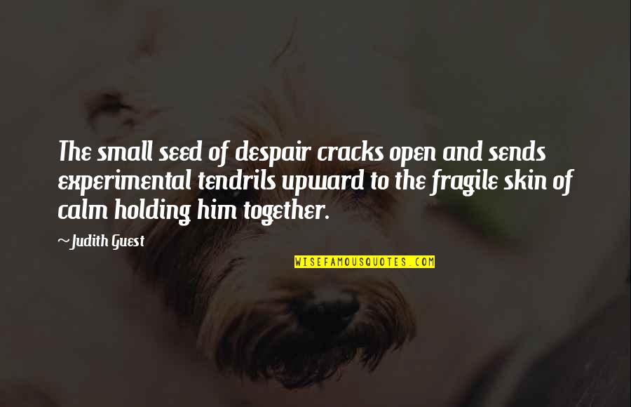 Holding On Together Quotes By Judith Guest: The small seed of despair cracks open and