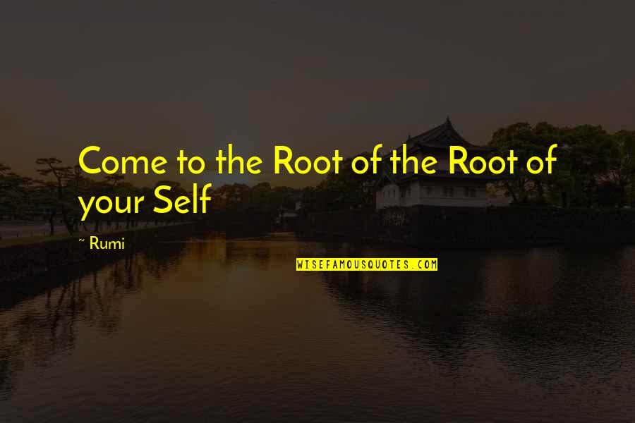 Holding Your Ground Quotes By Rumi: Come to the Root of the Root of