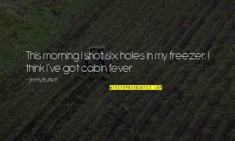 Holes Quotes By Jimmy Buffett: This morning I shot six holes in my