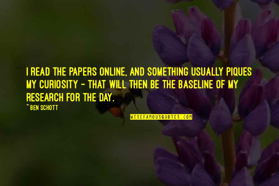 Holger Czukay Quotes By Ben Schott: I read the papers online, and something usually Holger Czukay Quotes By Ben Schott: I read the papers online, and something usually