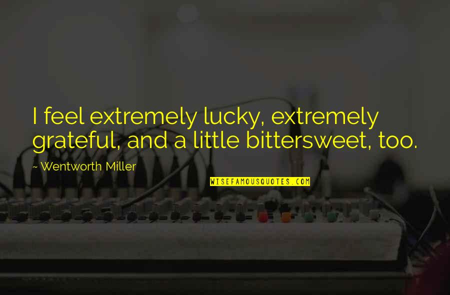Holiday Destressing Quotes By Wentworth Miller: I feel extremely lucky, extremely grateful, and a
