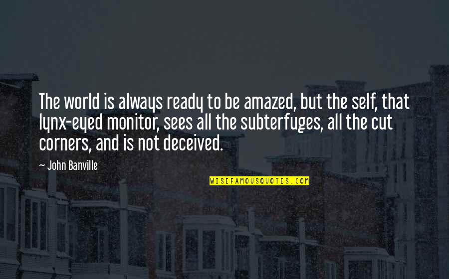 Holiday Gift Card Quotes By John Banville: The world is always ready to be amazed,