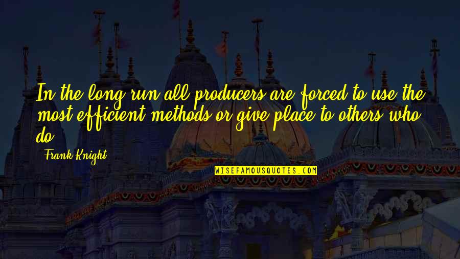 Hollace Williams Quotes By Frank Knight: In the long run all producers are forced Hollace Williams Quotes By Frank Knight: In the long run all producers are forced