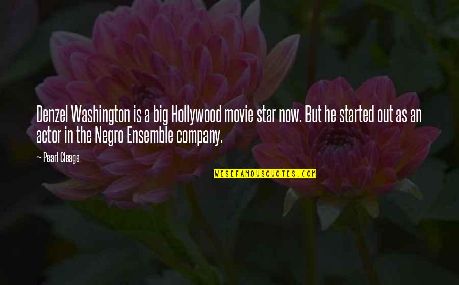 Hollywood Movie Quotes By Pearl Cleage: Denzel Washington is a big Hollywood movie star