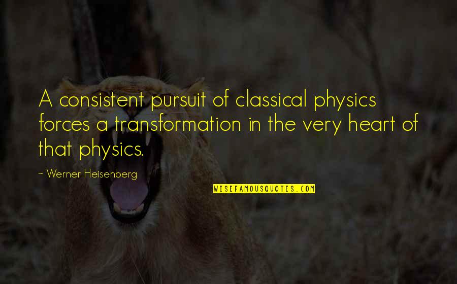 Holthouse Construction Quotes By Werner Heisenberg: A consistent pursuit of classical physics forces a Holthouse Construction Quotes By Werner Heisenberg: A consistent pursuit of classical physics forces a