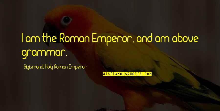 Holy Roman Emperor Quotes By Sigismund, Holy Roman Emperor: I am the Roman Emperor, and am above