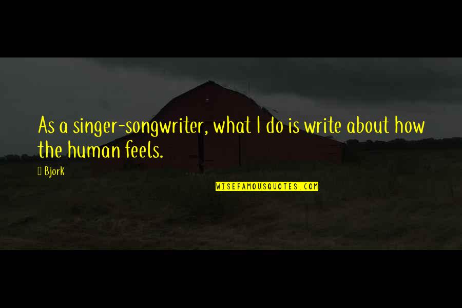 Hombre Que Nacio Quotes By Bjork: As a singer-songwriter, what I do is write