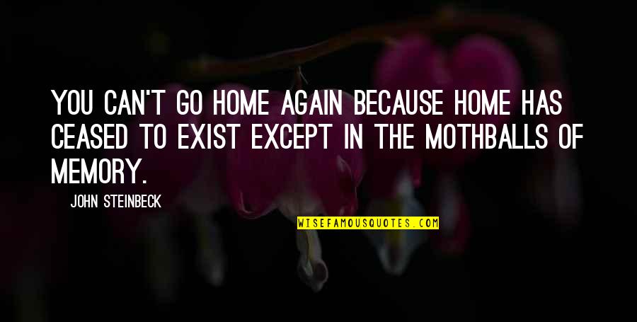 Home Again Quotes By John Steinbeck: You can't go home again because home has