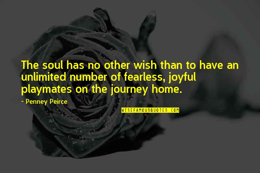 Home And Journey Quotes By Penney Peirce: The soul has no other wish than to
