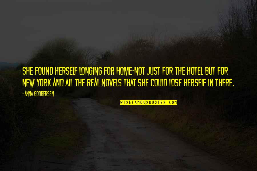 Home Books Quotes By Anna Godbersen: She found herself longing for home-not just for Home Books Quotes By Anna Godbersen: She found herself longing for home-not just for
