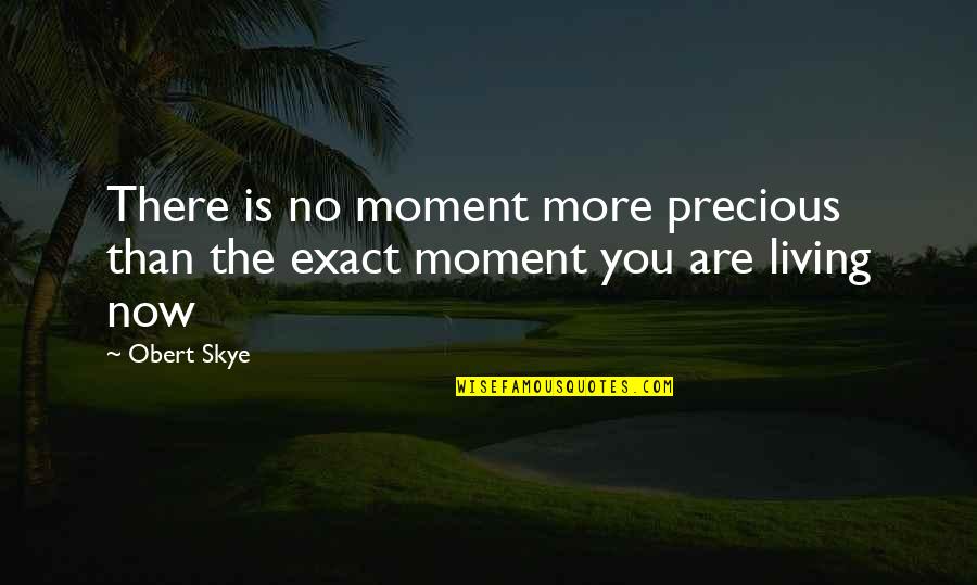 Home Chills Quotes By Obert Skye: There is no moment more precious than the