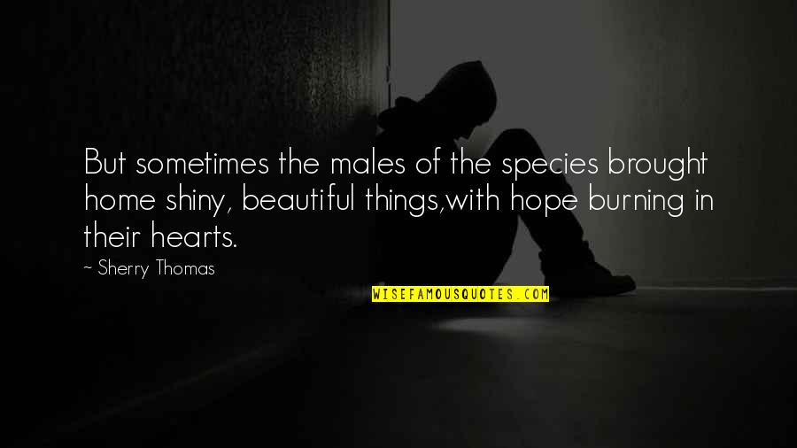 Home Is Beautiful Quotes By Sherry Thomas: But sometimes the males of the species brought