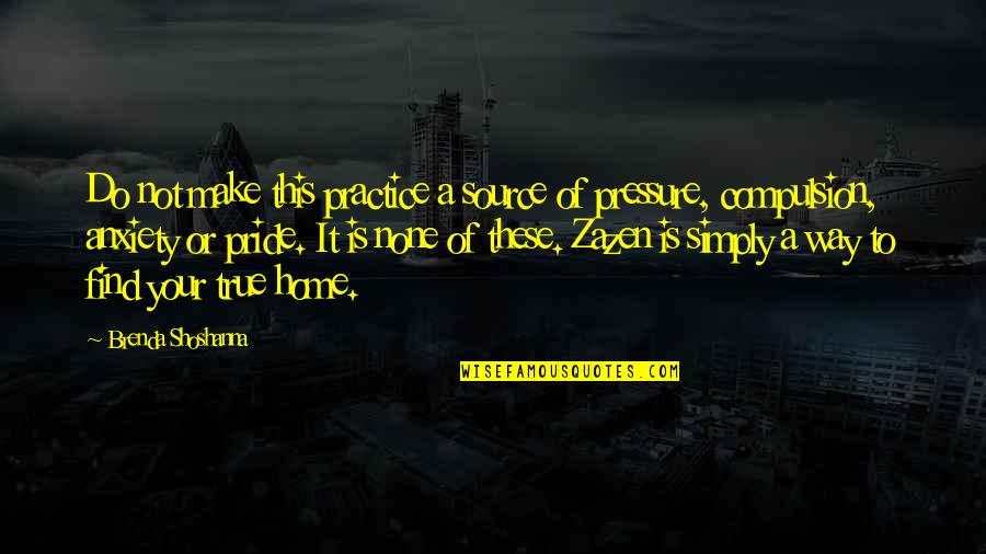 Home Is Home Quotes By Brenda Shoshanna: Do not make this practice a source of