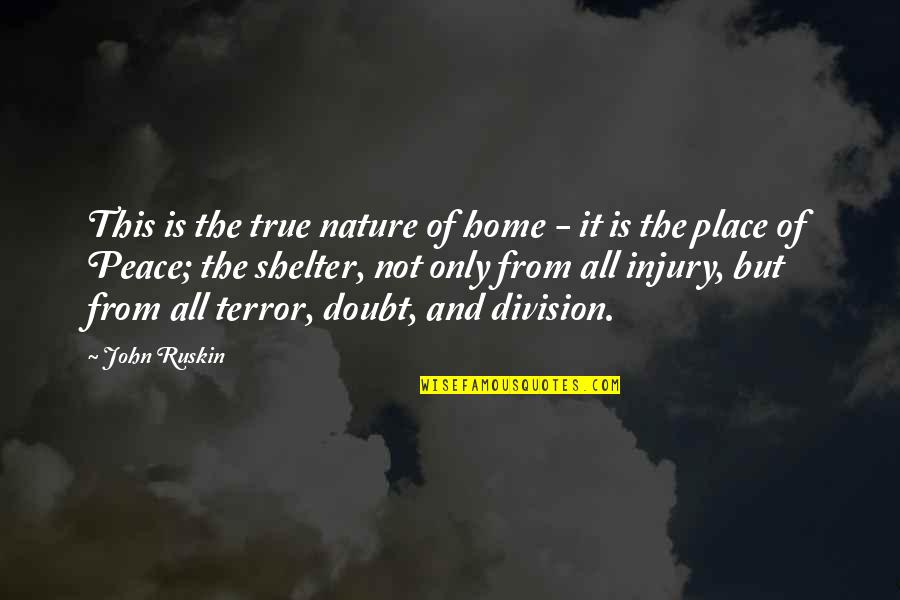 Home Is The Place Quotes By John Ruskin: This is the true nature of home - Home Is The Place Quotes By John Ruskin: This is the true nature of home -