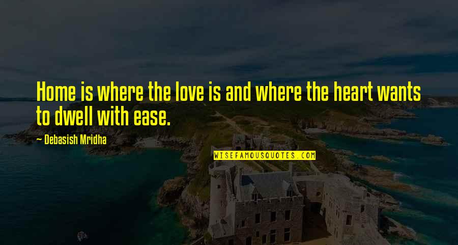Home Is Where Your Heart Is Quotes By Debasish Mridha: Home is where the love is and where