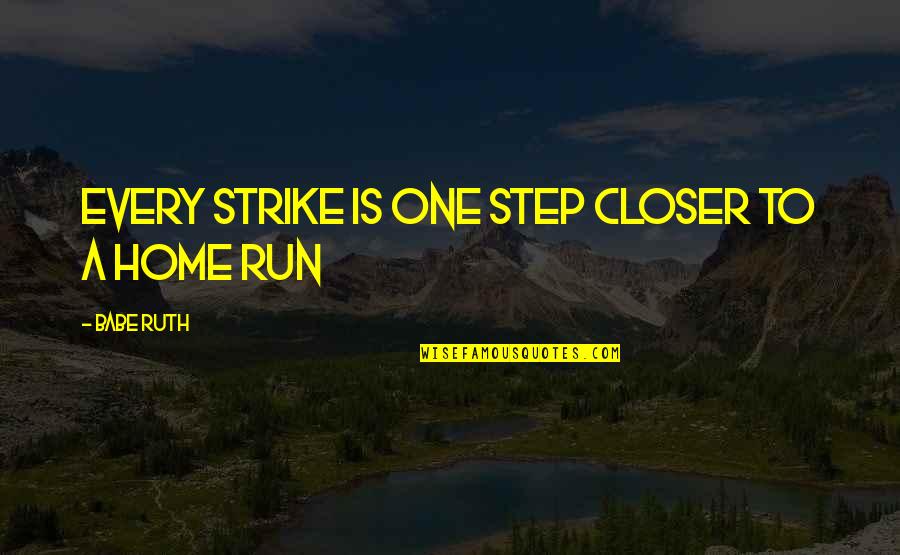 Home Run Quotes By Babe Ruth: Every Strike is one step closer to a