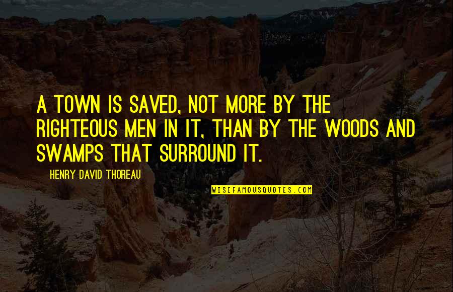 Home Visiting Quotes By Henry David Thoreau: A town is saved, not more by the