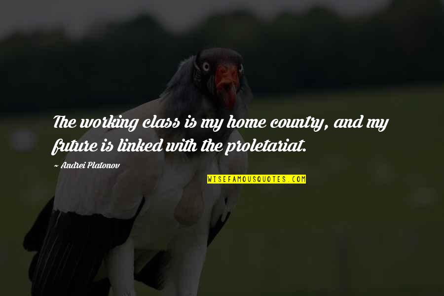 Home Working Quotes By Andrei Platonov: The working class is my home country, and