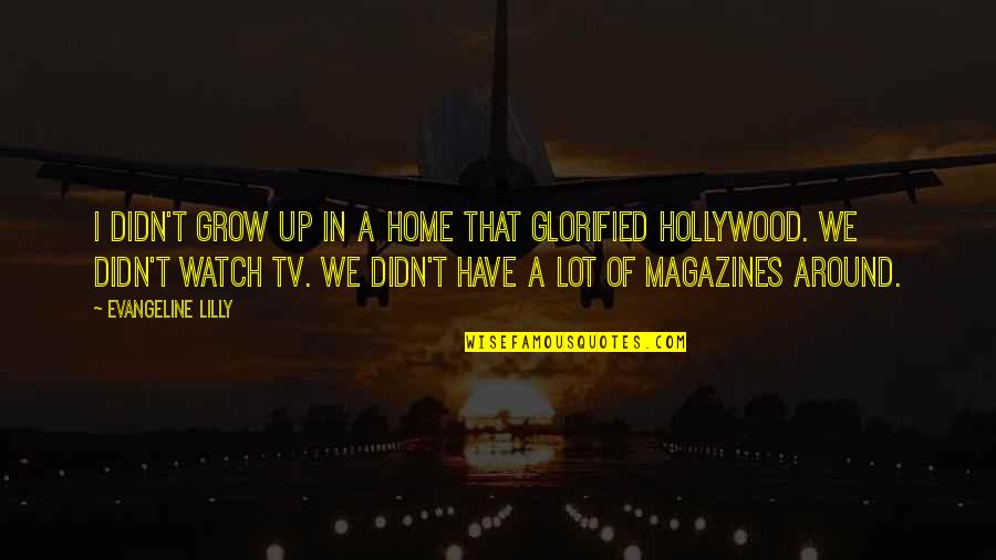 Home You Grow Up In Quotes By Evangeline Lilly: I didn't grow up in a home that Home You Grow Up In Quotes By Evangeline Lilly: I didn't grow up in a home that