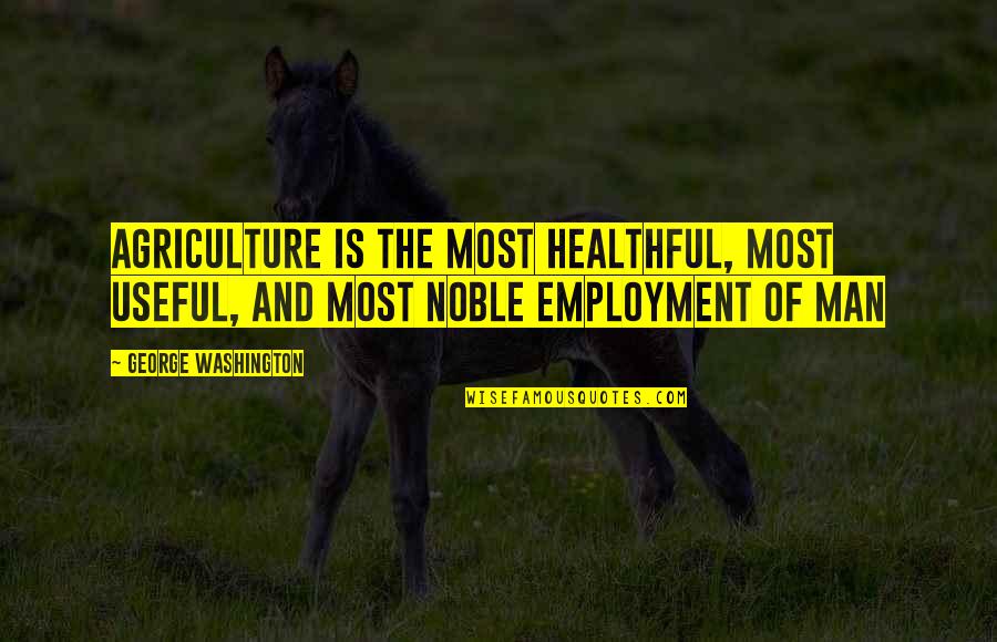 Homegrown Veggies Quotes By George Washington: Agriculture is the most healthful, most useful, and Homegrown Veggies Quotes By George Washington: Agriculture is the most healthful, most useful, and