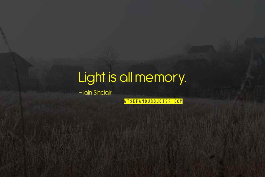 Homemade Mothers Day Card Quotes By Iain Sinclair: Light is all memory.