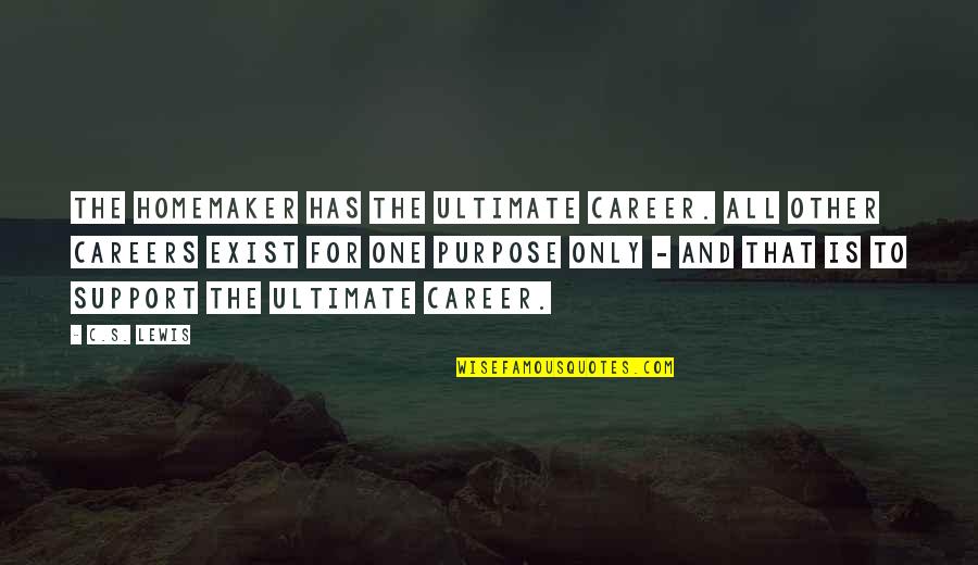 Homemaker Quotes By C.S. Lewis: The homemaker has the ultimate career. All other Homemaker Quotes By C.S. Lewis: The homemaker has the ultimate career. All other