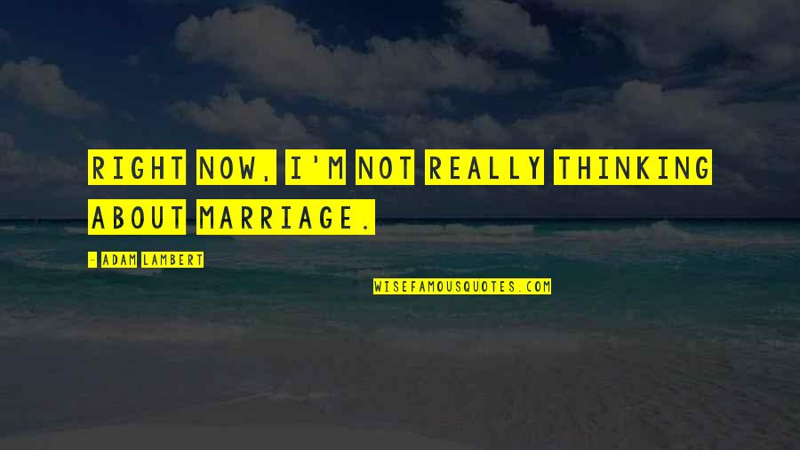 Homeware Store Quotes By Adam Lambert: Right now, I'm not really thinking about marriage. Homeware Store Quotes By Adam Lambert: Right now, I'm not really thinking about marriage.