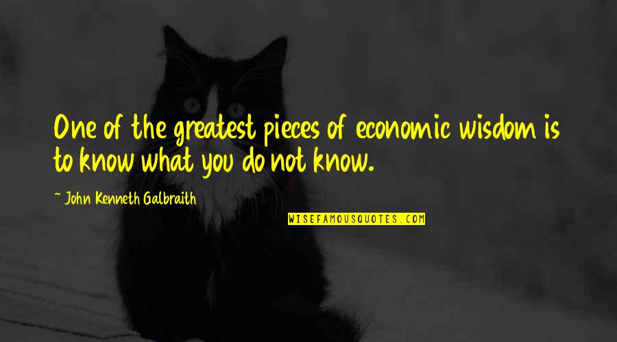 Homilias Pagola Quotes By John Kenneth Galbraith: One of the greatest pieces of economic wisdom
