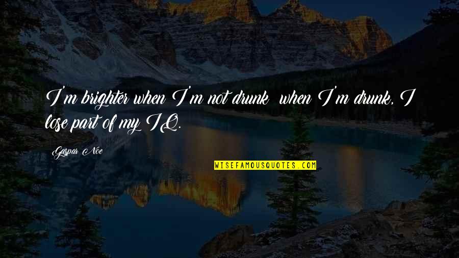 Honesty And Trustworthy Quotes By Gaspar Noe: I'm brighter when I'm not drunk; when I'm