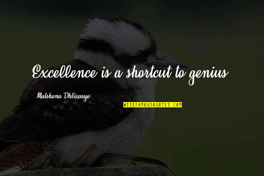 Honesty In Exam Quotes By Matshona Dhliwayo: Excellence is a shortcut to genius.