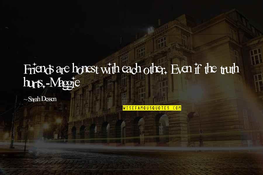 Honesty In Friendship Quotes By Sarah Dessen: Friends are honest with each other. Even if