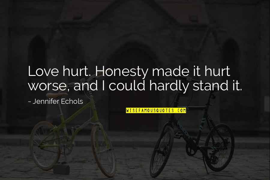 Honesty In Love Quotes By Jennifer Echols: Love hurt. Honesty made it hurt worse, and